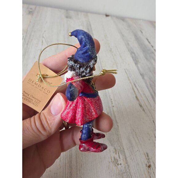 Drolleries d henderson elf stocking glitter ornament demdaco 2003 Xmas tree - Picture 6 of 10